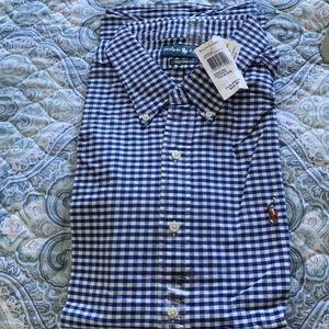 Mens XXL dress/casual shirt blue and white